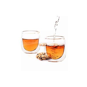Copo de Vidro Duplo Expresso 80ml 2 Peças D0900