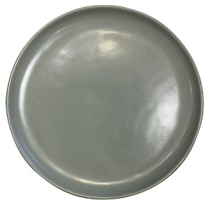 Prato De Cerâmica Raso Cinza Fosco 27,2 Cm D1242