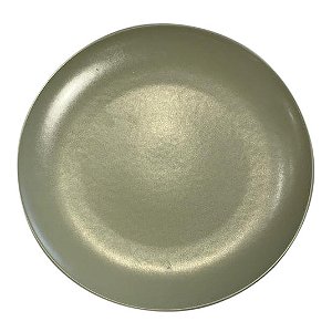 Prato De Cerâmica Raso Verde Seco Fosco 26 Cm D1292