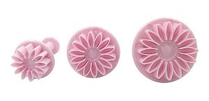 Conjunto de 3 ejetores para pasta americana flores R.EJ-008