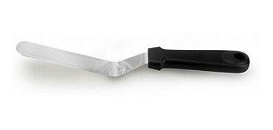 Espátula Fina Curva Para Confeitar Em Inox 28,5 Cm Gourmet Luxo