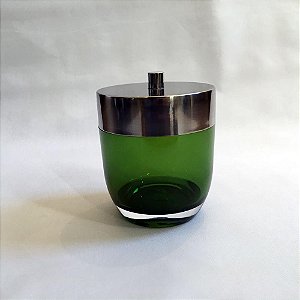 Porta Algodão Com Tampa Cromada KY744 - VERDE