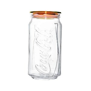 Pote De Vidro Coca-Cola Tampa Laranja 1Litro