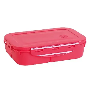 Marmita De Plástico Colorida 1L 18,5 x 14,5 x 7 cm B0565 - VERMELHO
