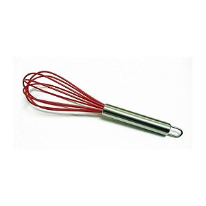 Batedor em Silicone Vermelho 25,5 Cm