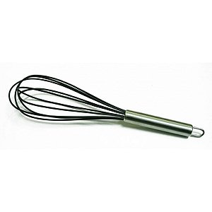 Batedor em Silicone Preto 30,5 Cm