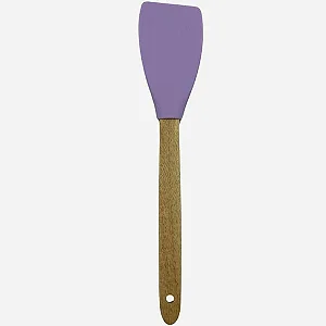 Espátula de Silicone com Cabo de Madeira Roxo FEN7168G