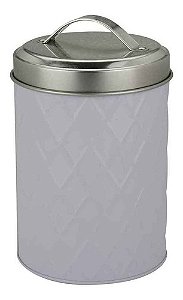 Lata Metal Geometric Handle Branco 1,4 Litros