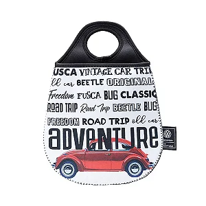 Lixeira De Carro Em Neoprene Fusca Adventure Branco