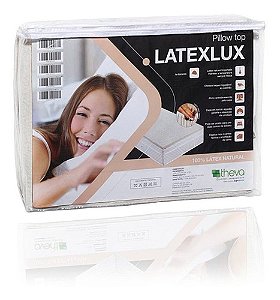 Pillow Top Latexlux Látex Natural Solteiro 88x188x2,5 Cm Pil