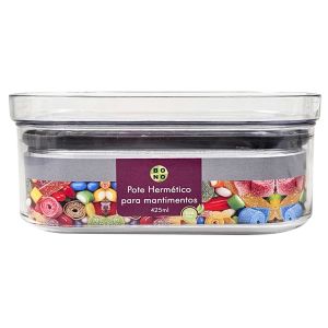 Pote Hermético  Empilhável em Acrílico para Mantimentos 425 ml
