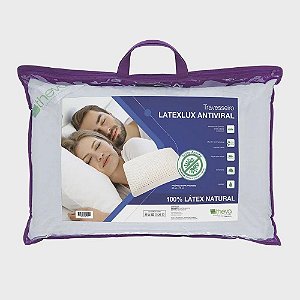 Travesseiro Latex Lux Medio Capa Antiviral