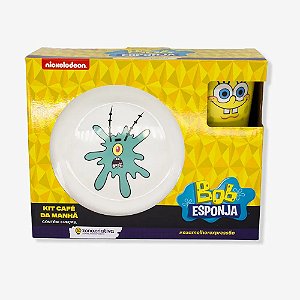 Kit Alimentação Bob Esponja Em Cerâmica