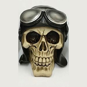 Caveira Decorativa Em Resina Tropa Capacete18X15 CM B170154