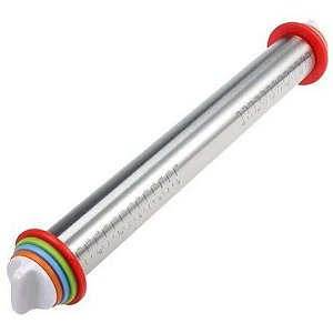 Rolo De Massas Inox Ajustavel 43 Cm Cozinha E Confeitaria 6773