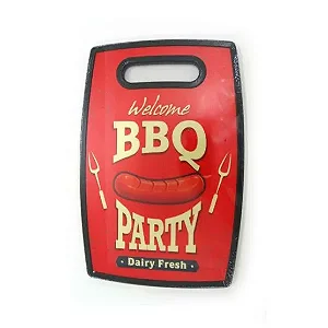 Tabua Churrasco Bbq 37X23 Polipropileno Etermianada D0301 Vermelho