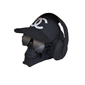 Caveira Boné Preta Chanel R.Skull Brand-02