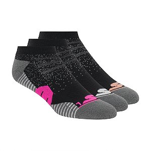 Meia 3 Pares Feminina Wmn 1/2 Terry Low Cut Preto Skechers