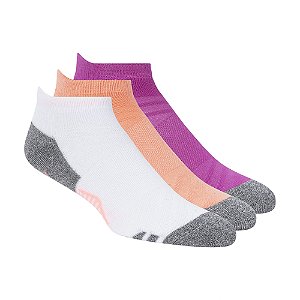 Meia 3 Pares Feminina Wmn Ext Terry Low Cut Rosa Skechers