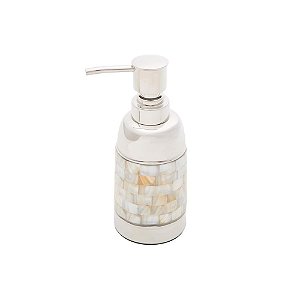 Porta Sabonete Liquido Em Aco Inox Com Madre Pérola Rojemac