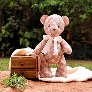 Urso Peti Petá - Xadrez Doce de Leite