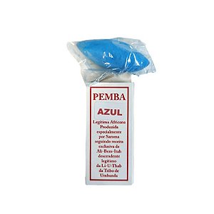 Pemba Azul na Caixa Giz Para Riscar Pontos Ritual Umbanda Candomblé