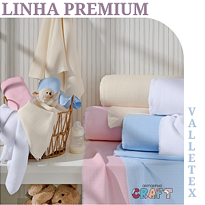 TECIDO FRALDA QUADRICULADA PREMIUM-VALLETEX