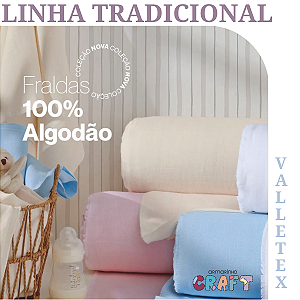 TECIDO FRALDA QUADRICULADA TRADICIONAL-VALLETEX