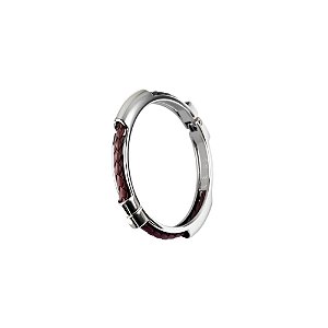 Bracelet Steel Leather | Marrom