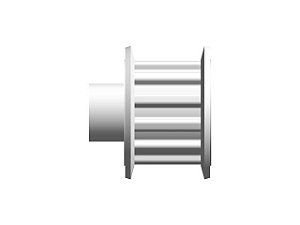 POLIA IND. T5 12 DENTES PARA CORREIA DE 10MM TIPO 6F EM ALUMÍNIO