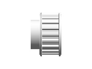POLIA IND. T5 18 DENTES PARA CORREIA DE 10MM TIPO 6F EM ALUMÍNIO