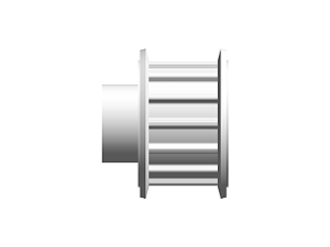 POLIA IND. AT5 14 DENTES PARA CORREIA DE 10MM TIPO 6F EM ALUMÍNIO