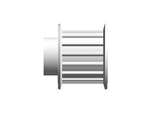 POLIA IND. AT5 15 DENTES PARA CORREIA DE 16MM TIPO 6F EM ALUMÍNIO