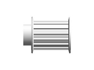 POLIA IND. AT5 15 DENTES PARA CORREIA DE 25MM TIPO 6 EM ALUMÍNIO