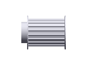 POLIA IND. AT5 19 DENTES PARA CORREIA DE 32MM TIPO 6F EM ALUMÍNIO
