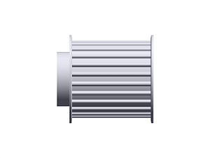 POLIA IND. AT5 24 DENTES PARA CORREIA DE 32MM TIPO 6F EM ALUMÍNIO