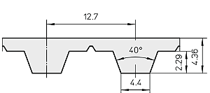 Correia Aberta Passo H – Largura 100 (25,4mm) – Poliuretano com Malha de Aço