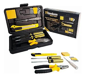 Kit Jogo de Ferramentas 11 Peças com Maleta – Eficiência Compacta para o Dia a Dia