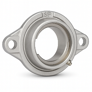 Mancal Flange Oval Aço Inox SFL 208 (2 Furos)