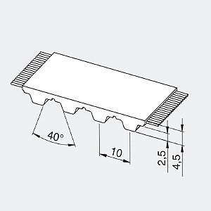 CORREIA T10-3690J 50MM PU/AÇO EMENDADA