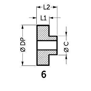 POLIA IND. ROYAL 72 DENTE 5M 25MM TIPO 6W EM ACO