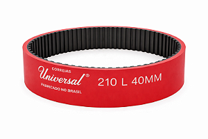 Correia 210L 40mm – Marca Universal - com Revestimento Vermelho