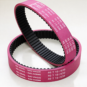 Correia de Arraste T10-630 40mm com Revestimento Rosa
