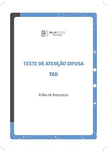 TAD - TESTE DE ATENÇÃO DIFUSA - Bloco de Folha de Respostas - (com 30 folhas)