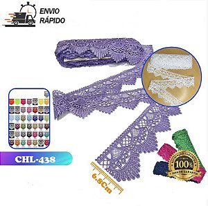 RENDA GUIPIR CHL-438 6.8 CM -  ROLO C/13.7 METROS