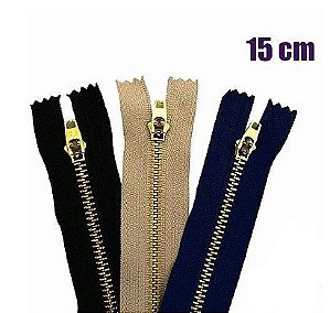 ZIPER METAL AUTOMÁTICO – 15CM- Nº4 – PCT C/ 10 UNID.