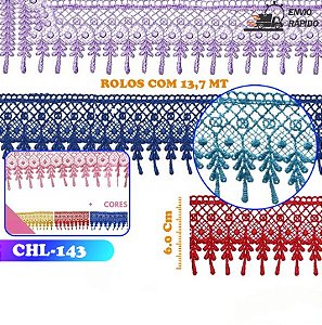 RENDA GUIPIR CHL-143 - 6.0 CM -  ROLO C/13.7 METROS