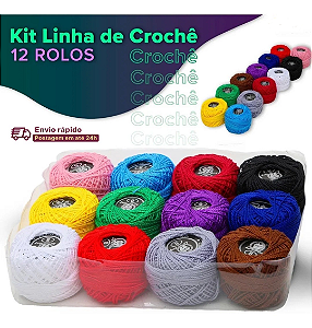 KIT DE LINHAS DE CROCHÊ - C/12 UNIDADES - 100%ALGODAO