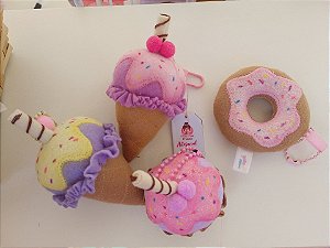 Kit lembrancinha doce feltro chaveiro 15 unidades