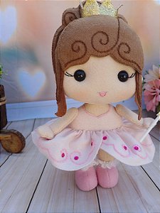Boneca Princesa de Feltro para Decoração